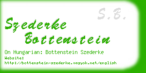 szederke bottenstein business card